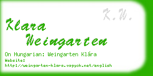 klara weingarten business card